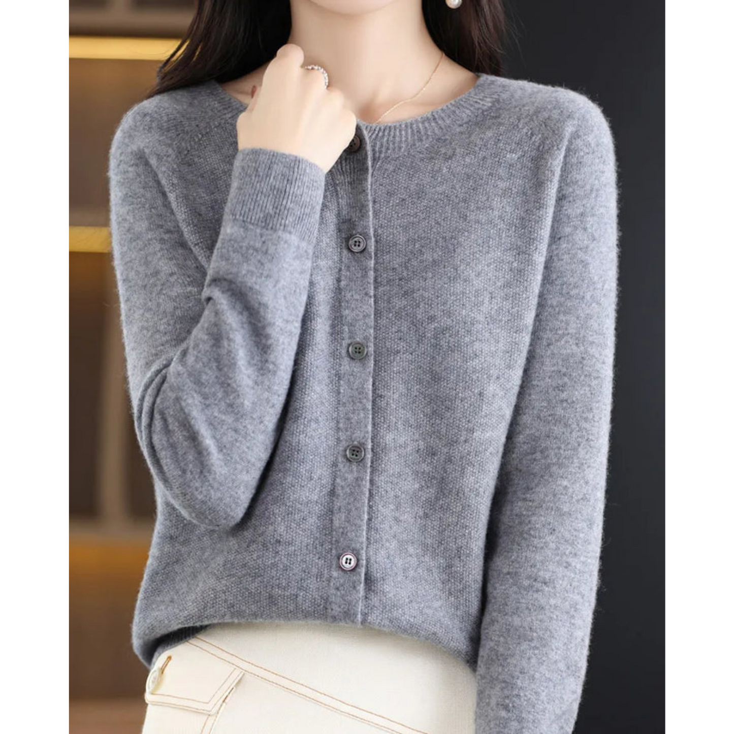 Evelyn Women's Cardigan | 100% Pure Merino Wool, Elegant Design 7