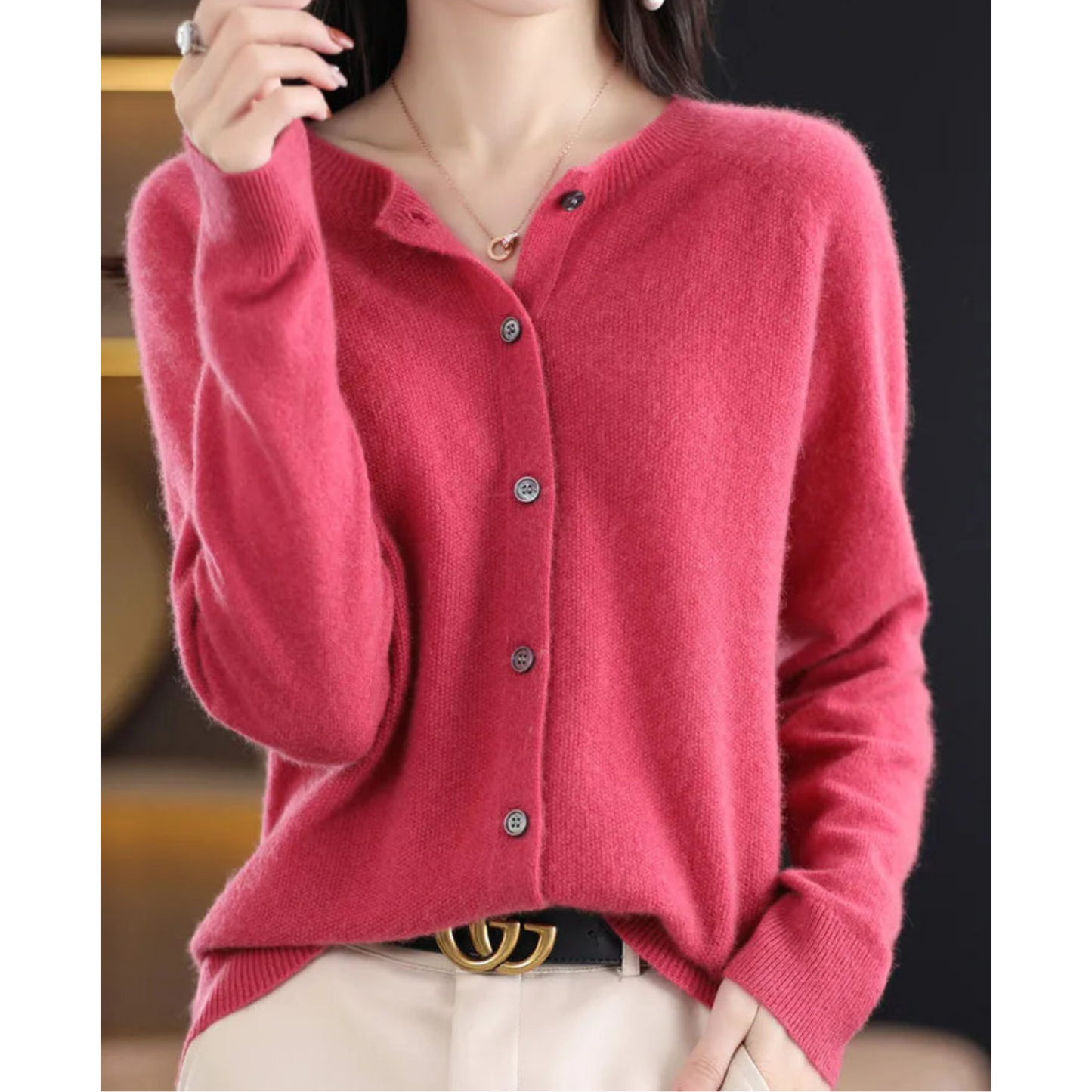 Evelyn Women's Cardigan | 100% Pure Merino Wool, Elegant Design 0