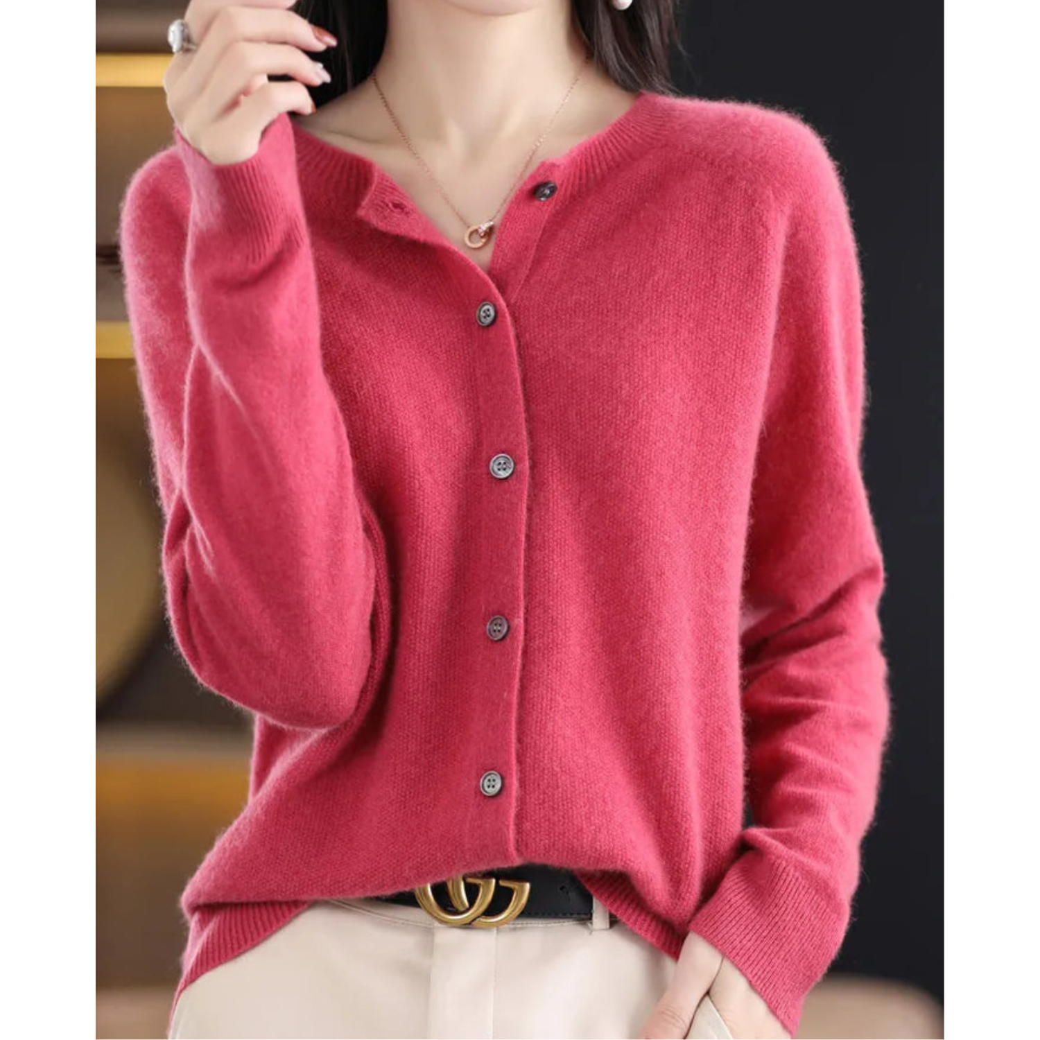 Evelyn Women's Cardigan | 100% Pure Merino Wool, Elegant Design 0