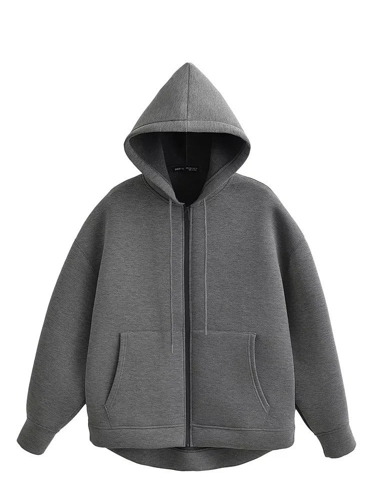 Holly Women's Hoodie | Casual Oversized Zipper with Big Pockets 3