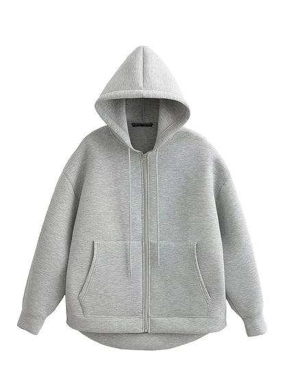 Holly Women's Hoodie | Casual Oversized Zipper with Big Pockets 1