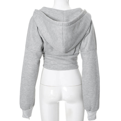Women’s Zipper Hoodie Cardigan – Y2K Streetwear Long Sleeve Jacket