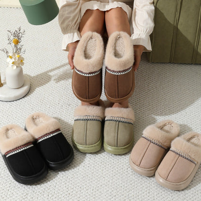 Women’s Fluffy Slippers – Autumn & Winter Thick Sole Outdoor Shoes